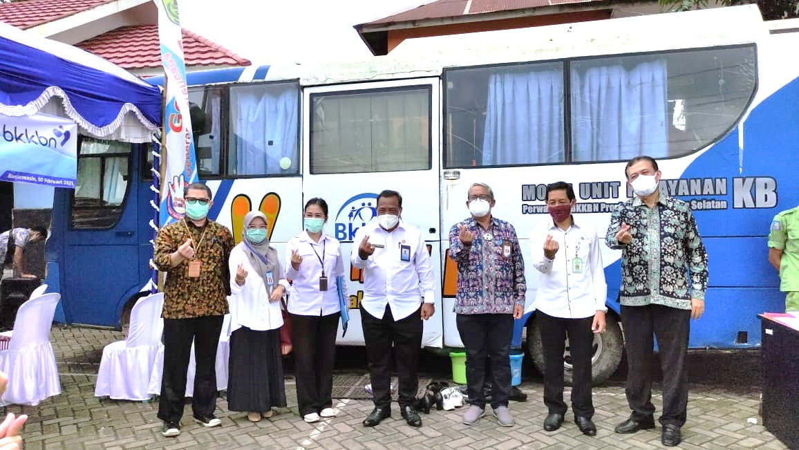 Gambar 2. Pelayanan KB MKJP Dalam Rangka Launching Uji Coba Pelayanan KB MKJP Fasilitas DAK BOKB Tahun 2021